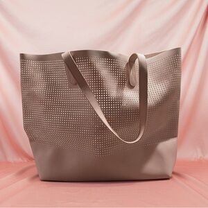 Macy's Chic Beige Perforated Tote